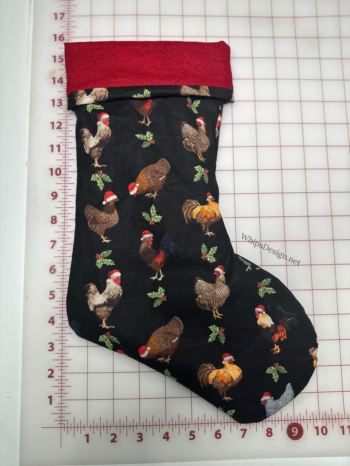 Chicken Stocking, Rooster Stocking, Chicken Christmas, Chicken Gift, Farmhouse Stocking, Christmas Chicken, Farm Christmas