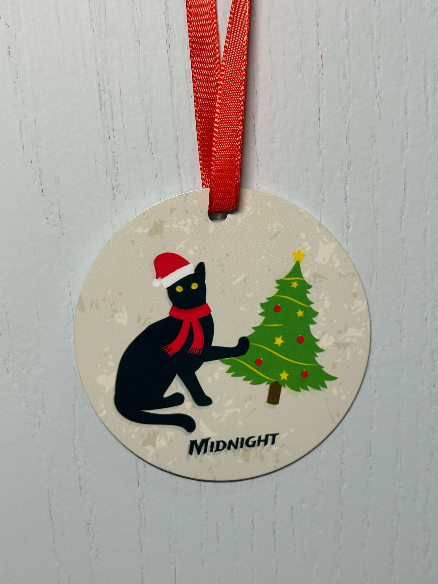 Black Cat Ornament, Cat Ornament, Halloween Tree, Black Cat gift