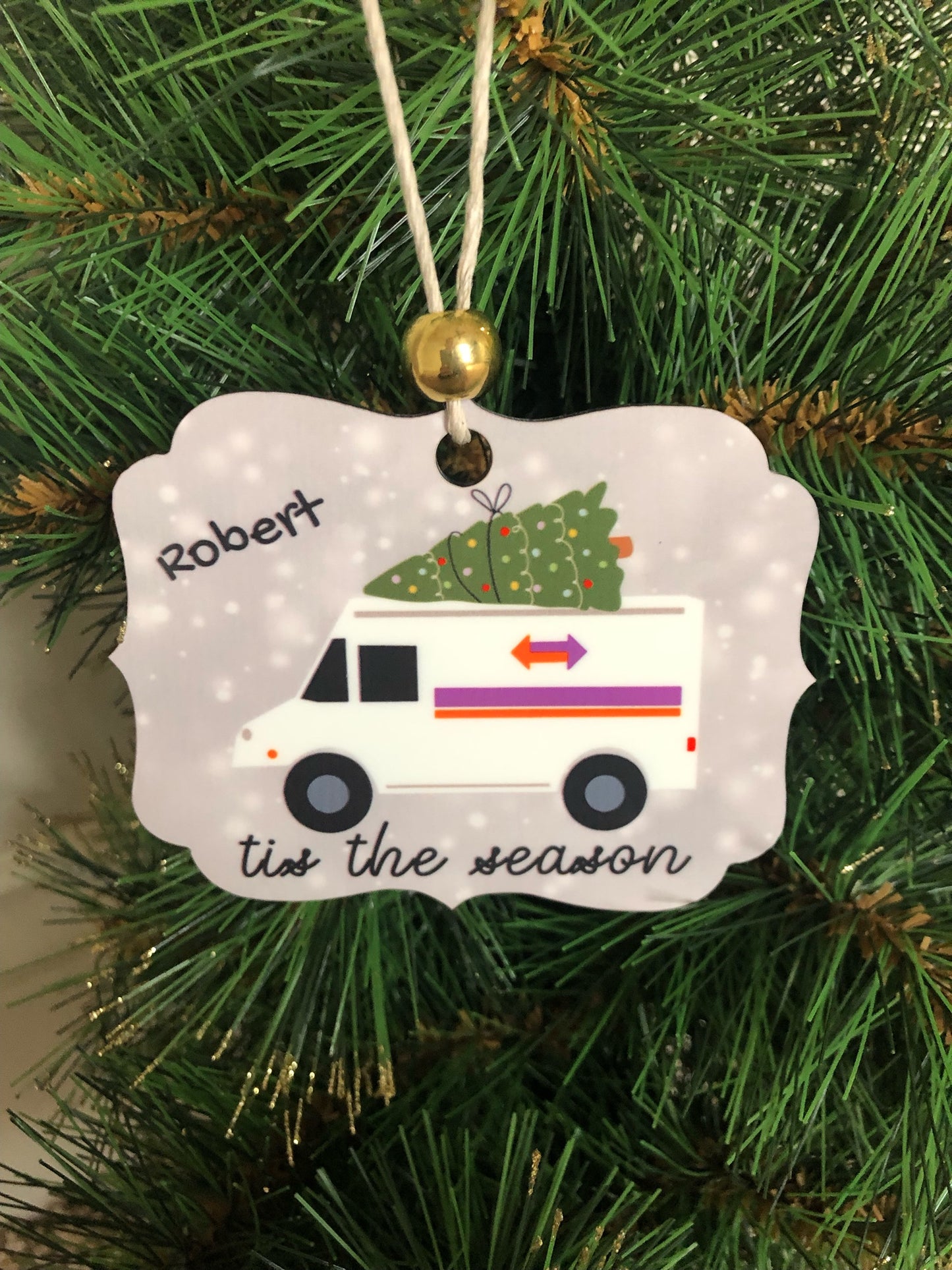 delivery driver gift, mail carrier gift, truck driver ornament, parcel worker gift, postal worker ornament, gift for mailman