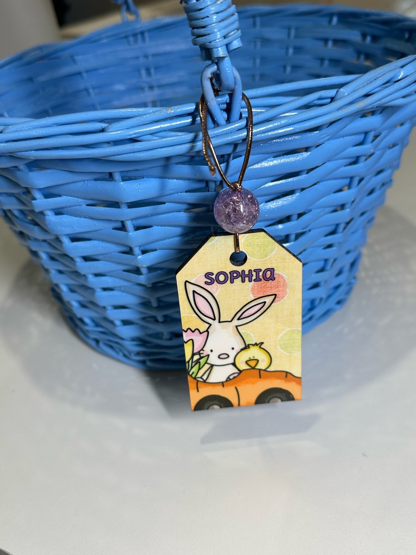 Easter Name Tag, Reusable Basket Tag, Personalized Easter Basket Tag