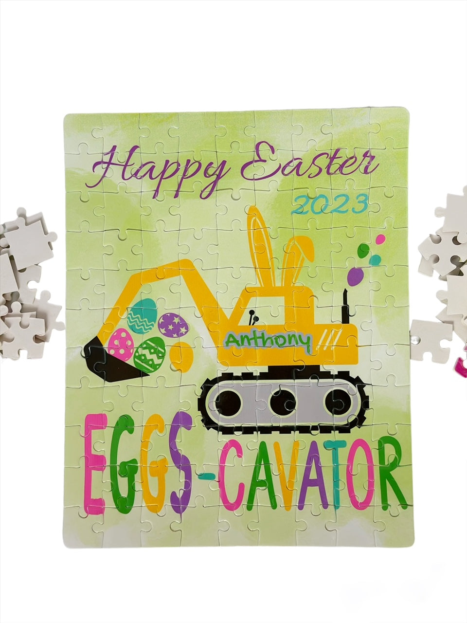 Easter Puzzle, Name Puzzle, Easter Favor, custom jigsaw puzzle, easter for kids