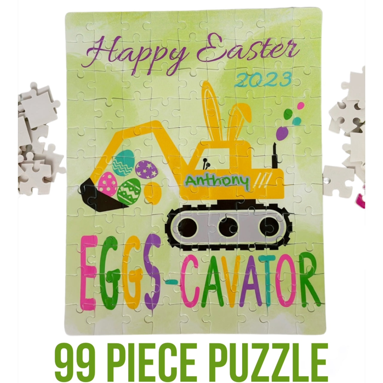 Easter Puzzle, Name Puzzle, Easter Favor, custom jigsaw puzzle, easter for kids