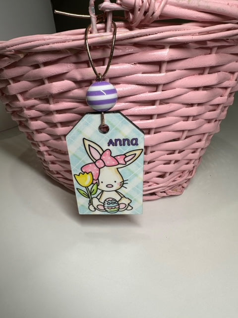 Easter Name Tag, Easter Basket Tag, Reusable Easter Tag, Childs Easter Gift