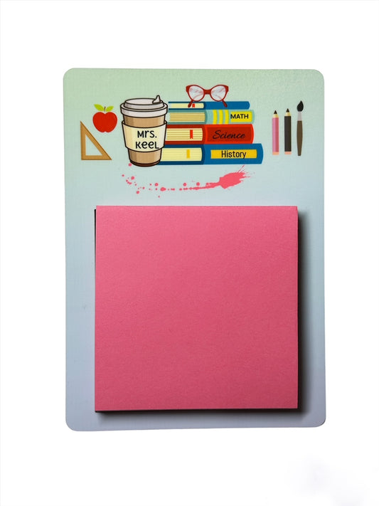 Sticky Note Holder, Teacher Gift, Art Teacher Gift, Second Grade Teacher Gift