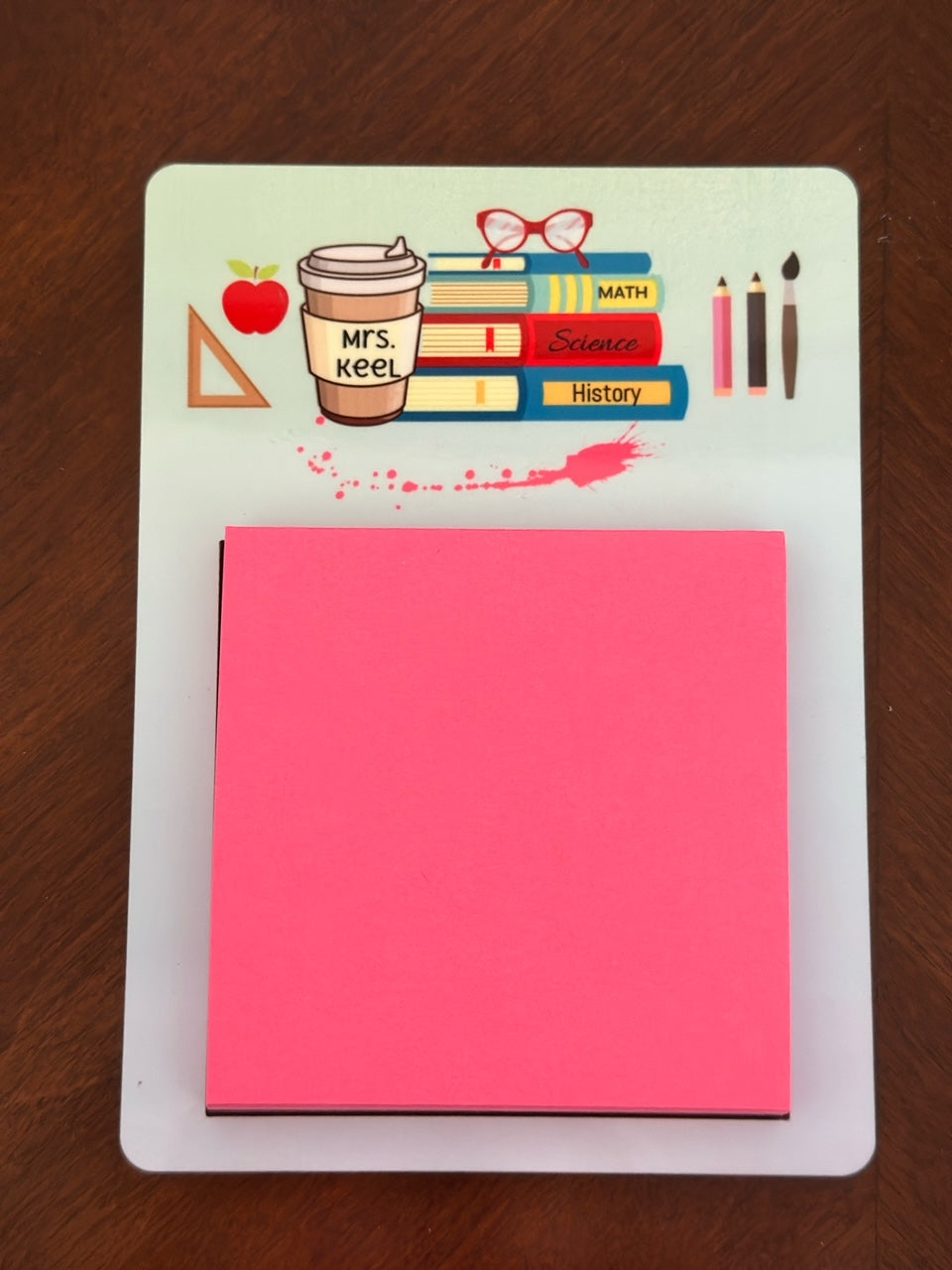 Sticky Note Holder, Teacher Gift, Art Teacher Gift, Second Grade Teacher Gift