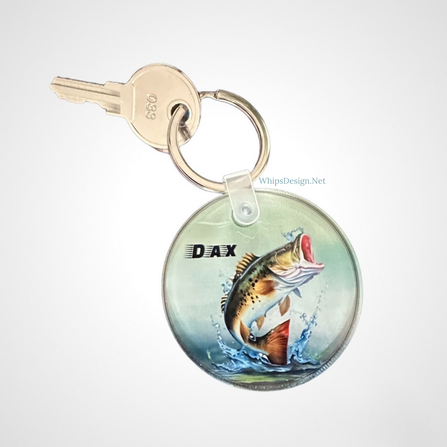 Bass Fish Keychain, Bass Fishing Gift, Unique Camping Gift, RV