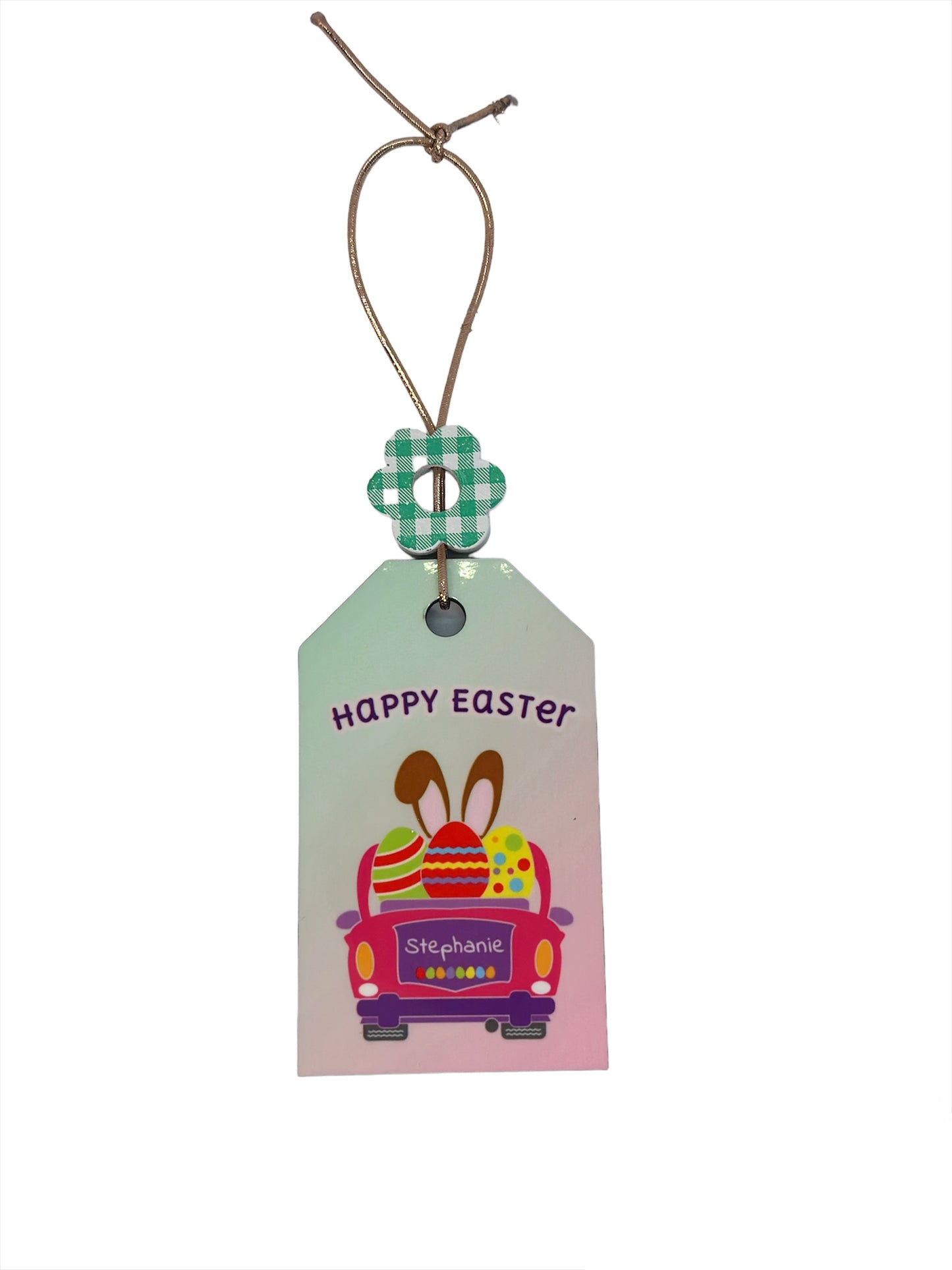 Easter Name Tag, Easter Tree, Reusable Basket Tag, Bunny Ornament